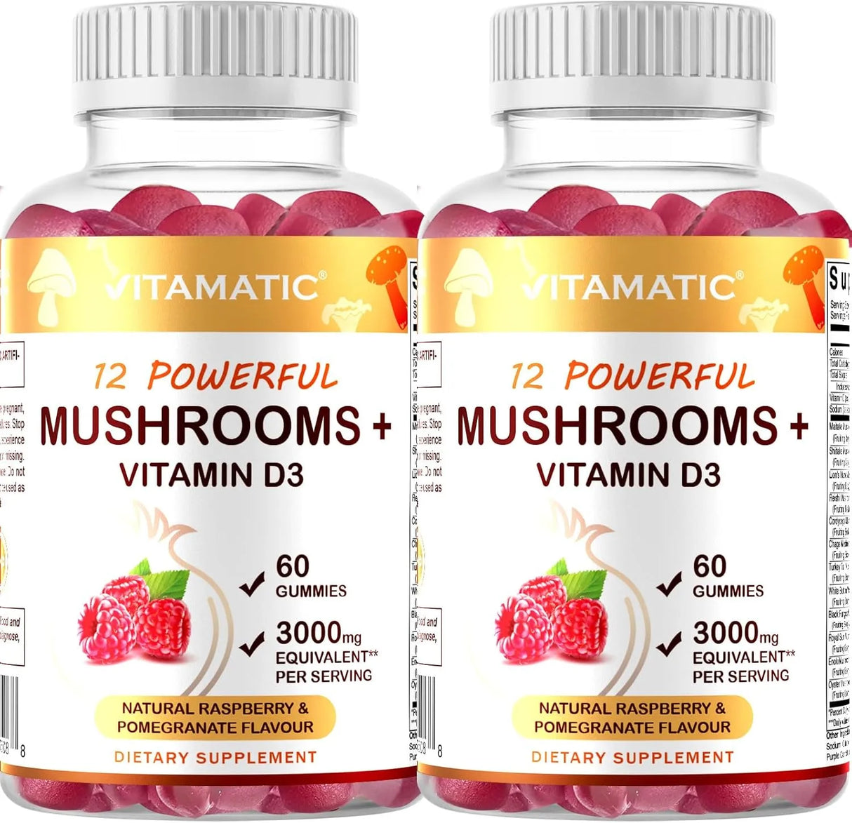 VITAMATIC - Vitamatic Mushroom Complex with D3 60 Gomitas 2 Pack - The Red Vitamin MX - Suplementos Alimenticios - {{ shop.shopifyCountryName }}