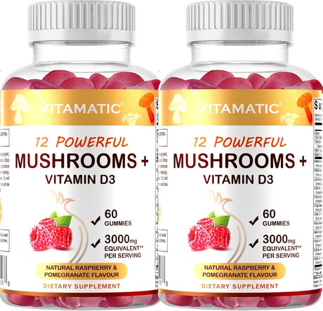 VITAMATIC - Vitamatic Mushroom Complex with D3 60 Gomitas 2 Pack - The Red Vitamin MX - Suplementos Alimenticios - {{ shop.shopifyCountryName }}