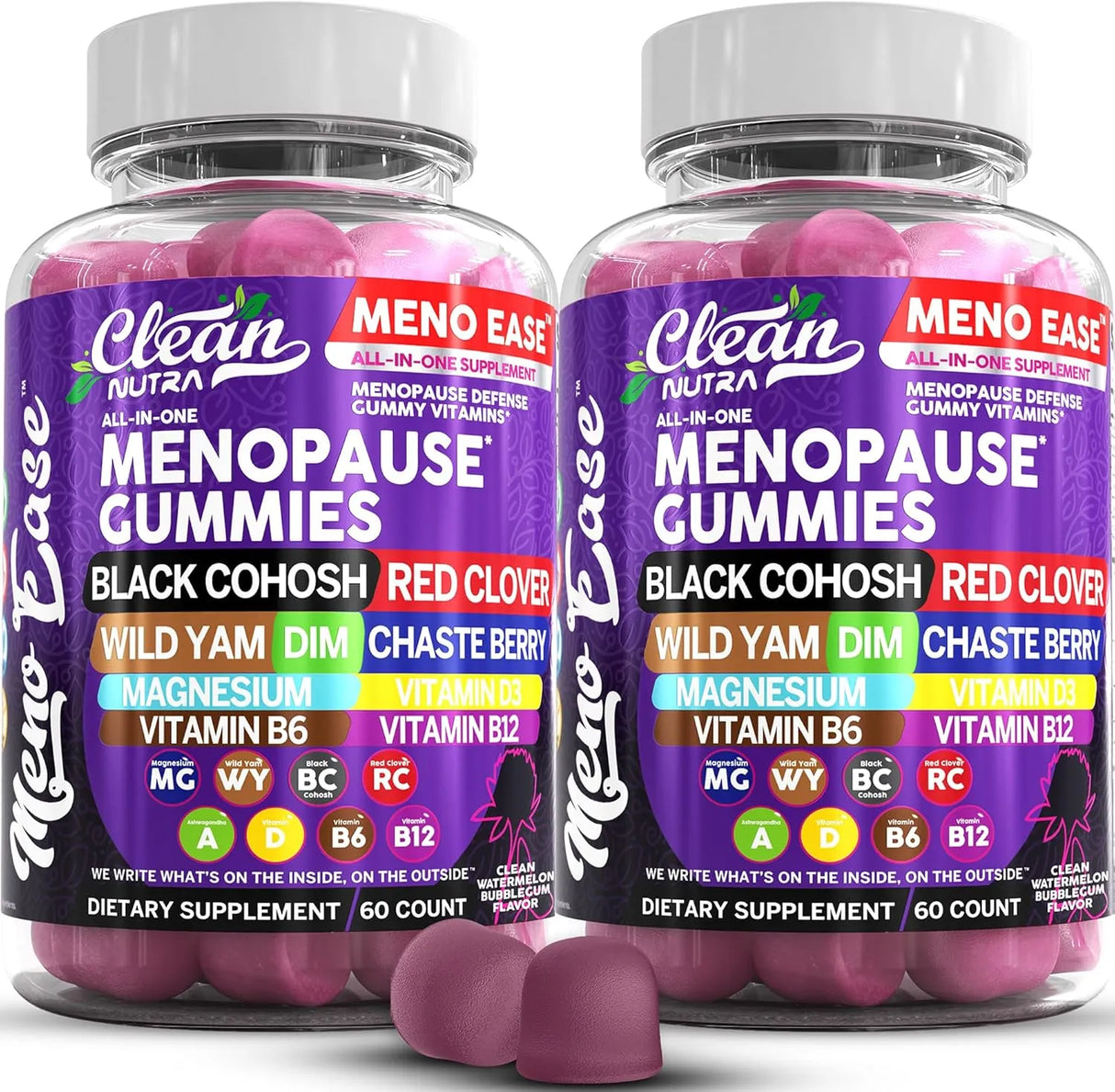 CLEAN NUTRACEUTICALS - Clean Nutraceuticals Menopause Supplement for Women Gummies 60 Gomitas 2 Pack - The Red Vitamin MX - Suplementos Alimenticios - {{ shop.shopifyCountryName }}