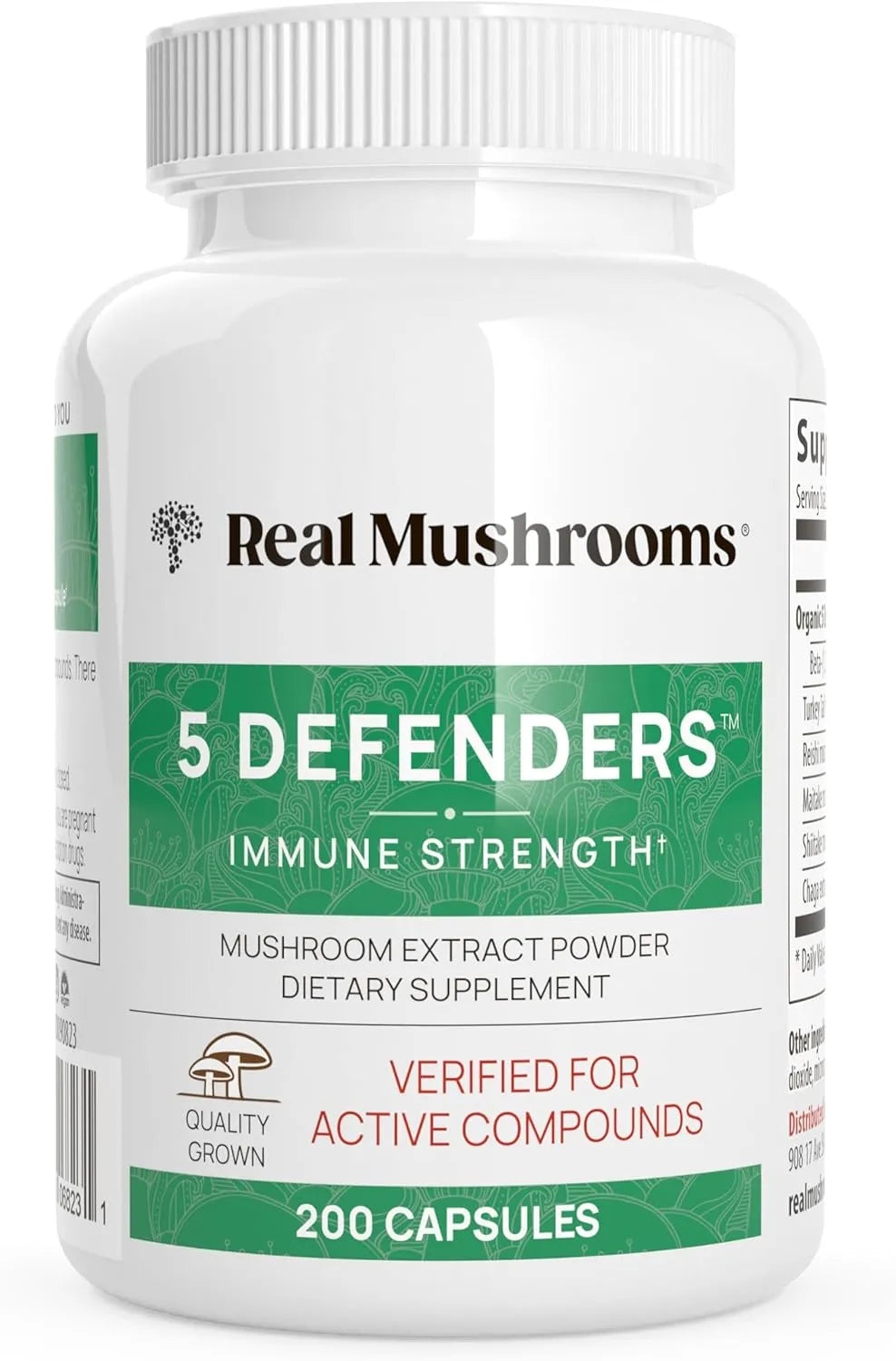 REAL MUSHROOMS - Real Mushrooms 5 Defenders 200 Capsulas - The Red Vitamin MX - Suplementos Alimenticios - {{ shop.shopifyCountryName }}