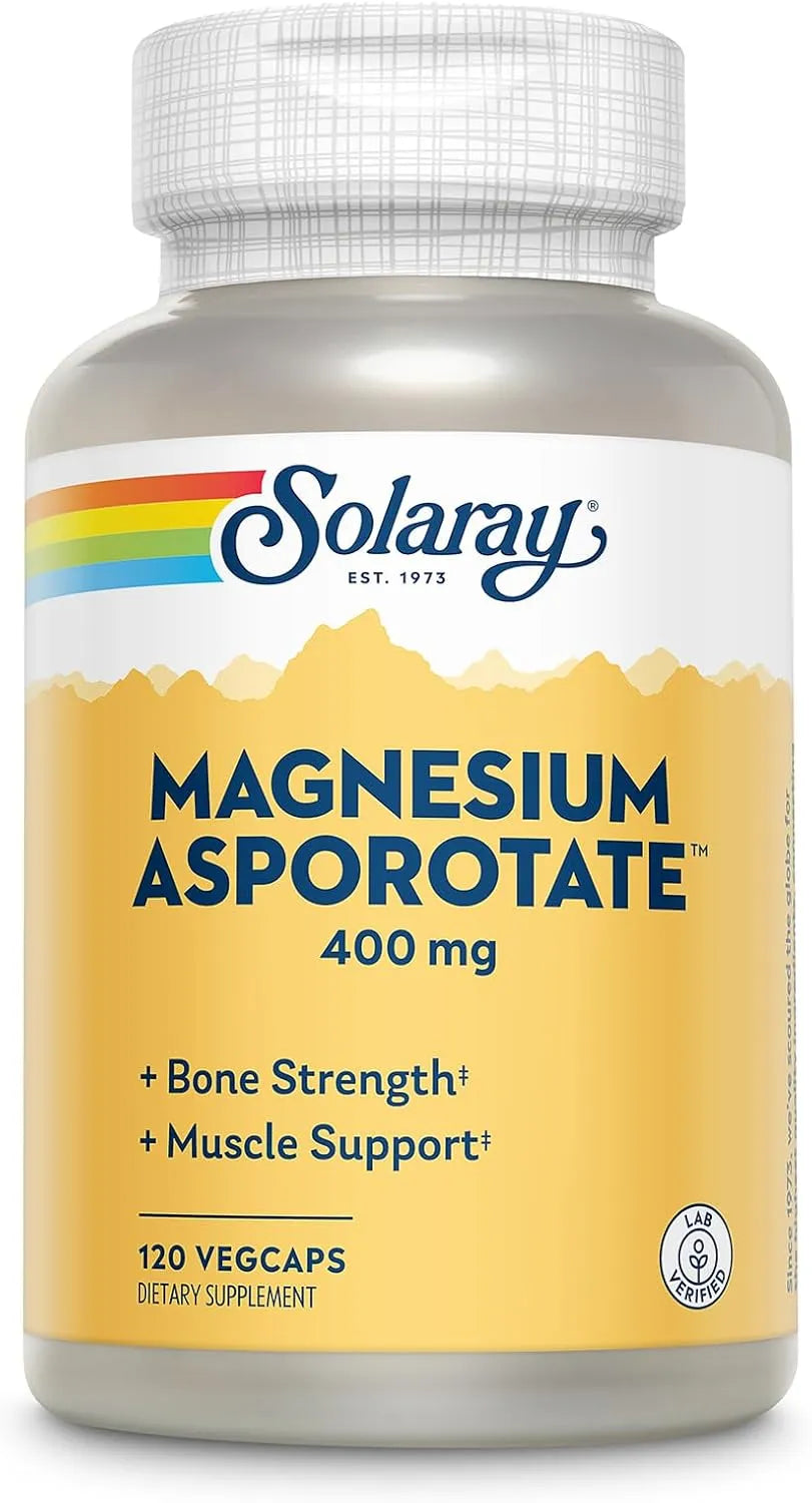 SOLARAY - Solaray Magnesium Asporotate 400Mg. 120 Capsulas - The Red Vitamin MX - Suplementos Alimenticios - {{ shop.shopifyCountryName }}