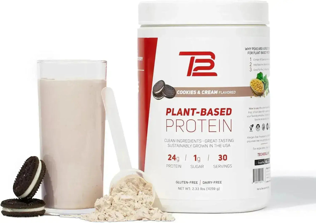 TB12 - TB12 Plant Based Protein Powder Cookies and Cream 30 Servicios 1059Gr. - The Red Vitamin MX - Suplementos Alimenticios - {{ shop.shopifyCountryName }}
