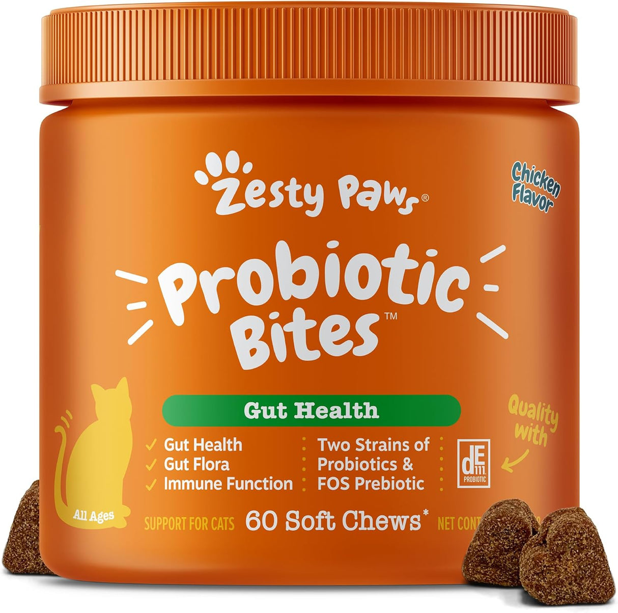 Zesty Paws Probiotic Bites for Cats 60 Masticables