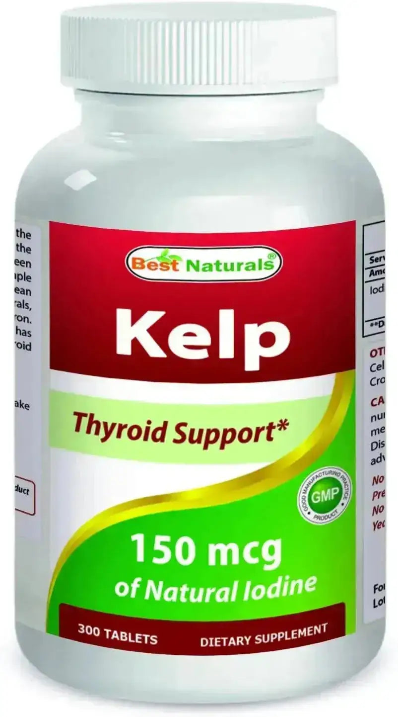 BEST NATURALS - Best Naturals Kelp 150mcg 300 Tabletas - The Red Vitamin MX - Suplementos Alimenticios - {{ shop.shopifyCountryName }}