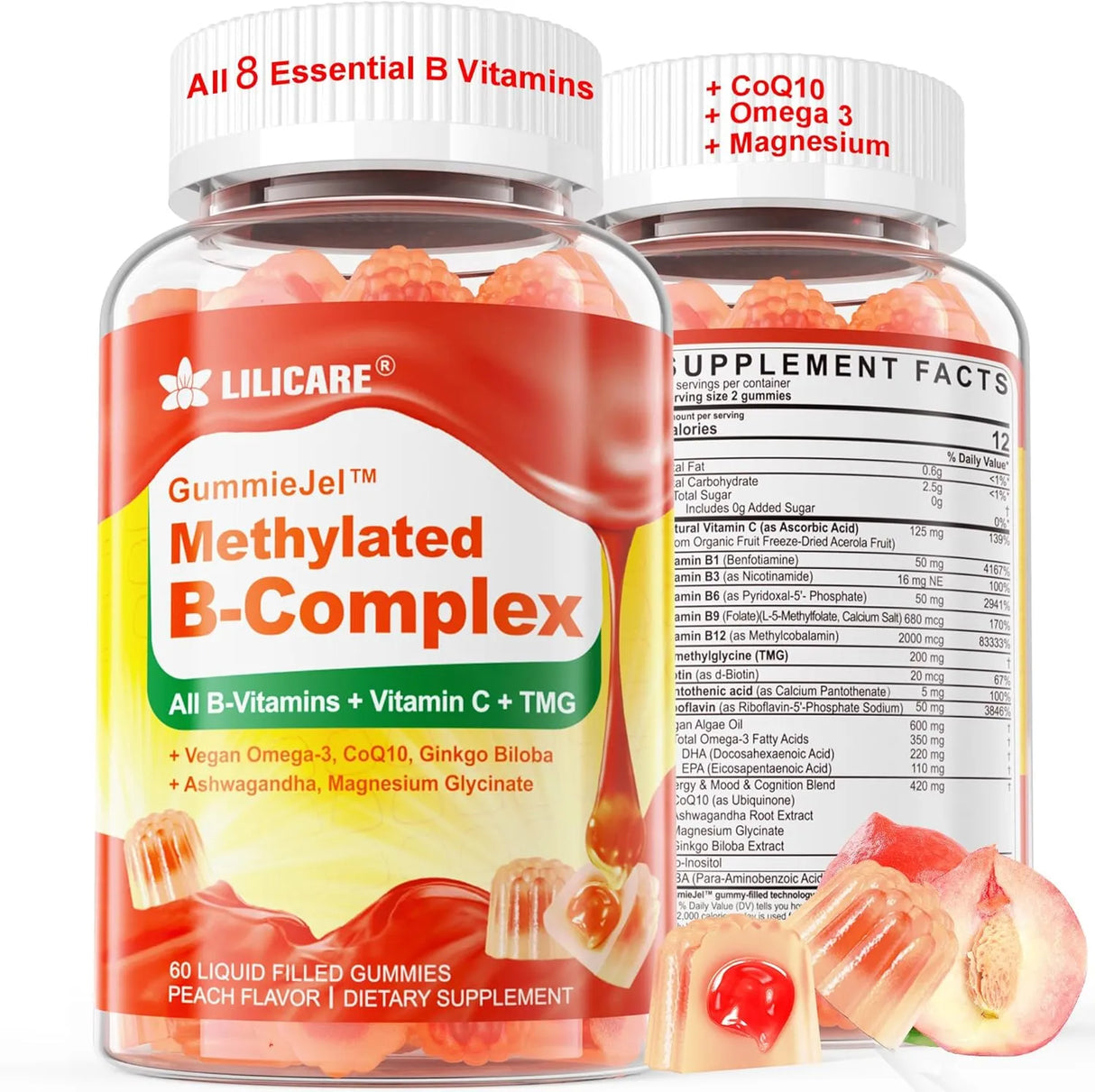 LILICARE - LILICARE Vitamin B Complex Gummies 60 Gomitas - The Red Vitamin MX - Suplementos Alimenticios - {{ shop.shopifyCountryName }}