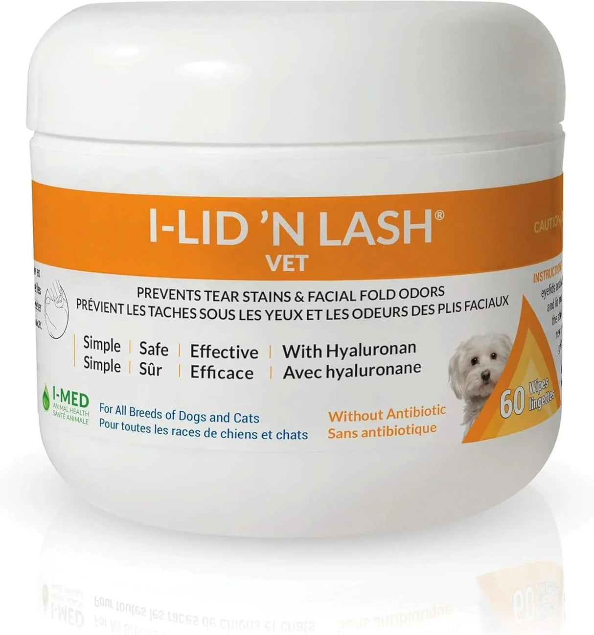 I-LID ’N LASH - I-LID ’N LASH Vet Dog Eye Wipes 60 Toallitas - The Red Vitamin MX - Cuidado De Los Ojos De Los Perros - {{ shop.shopifyCountryName }}