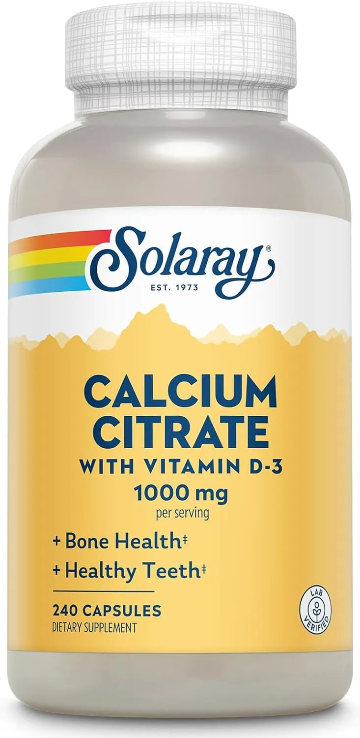 SOLARAY - Solaray Calcium Citrate with Vitamin D3 1000Mg. 240 Capsulas - The Red Vitamin MX - Suplementos Alimenticios - {{ shop.shopifyCountryName }}