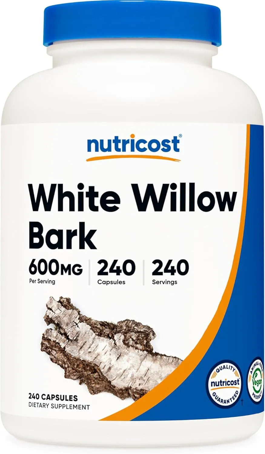 NUTRICOST - Nutricost White Willow Bark 600Mg. 240 Capsulas - The Red Vitamin MX - Suplementos Alimenticios - {{ shop.shopifyCountryName }}