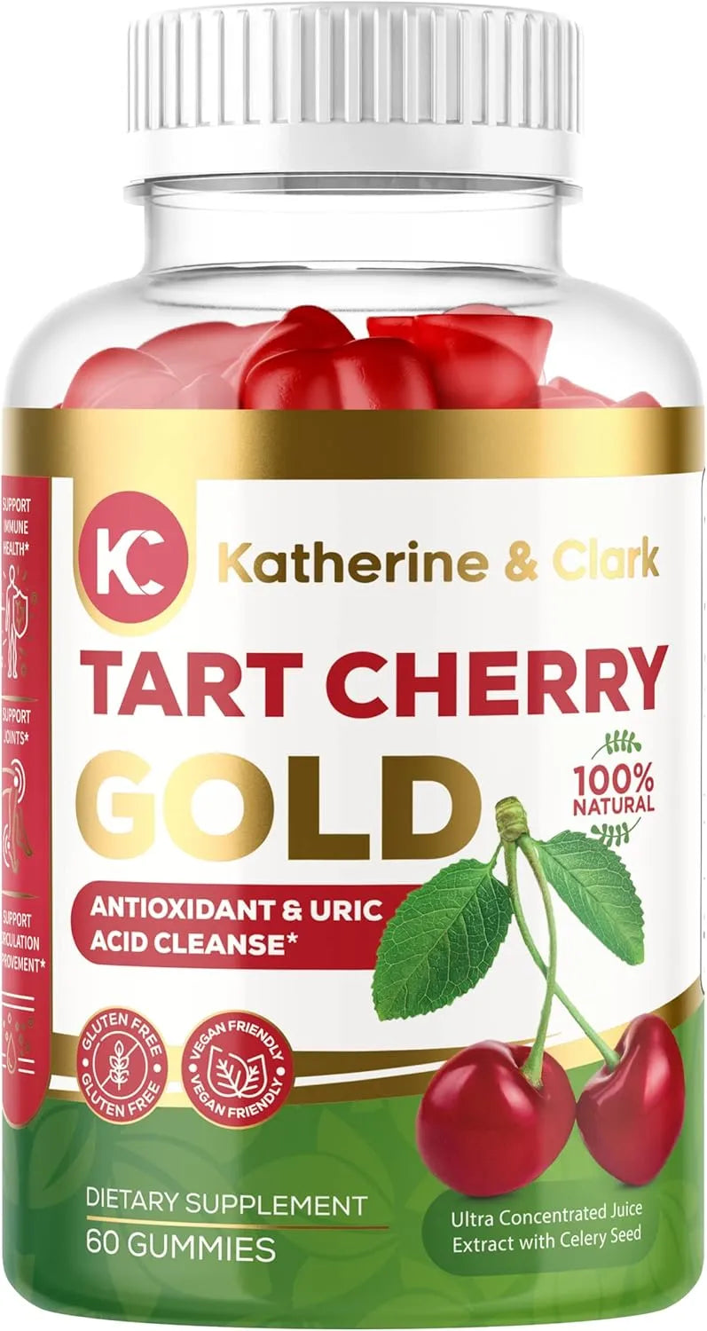 KATHERINE & CLARK - Katherine & Clark Tart Cherry Gold Montmorency Gummies 60 Gomitas - The Red Vitamin MX - Suplementos Alimenticios - {{ shop.shopifyCountryName }}