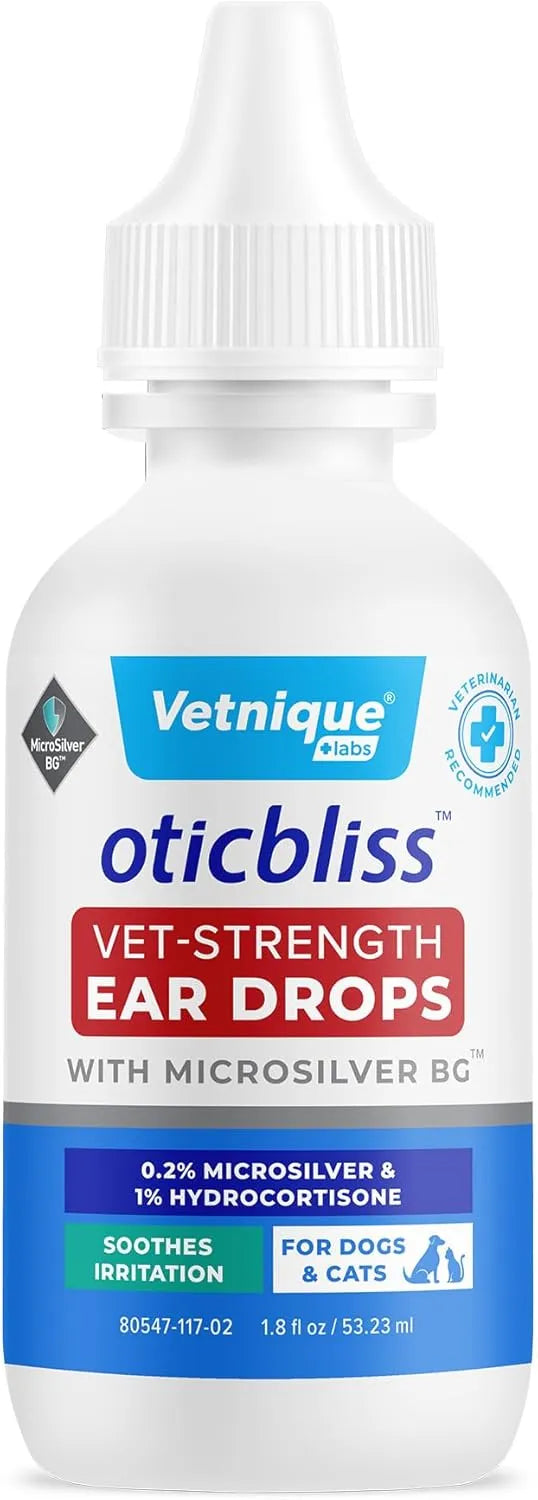 VETNIQUE - Vetnique Oticbliss Cat & Dog Ear Infection Treatment Drops 1.8 Fl.Oz. - The Red Vitamin MX - Cuidado Del Oído De Perros - {{ shop.shopifyCountryName }}