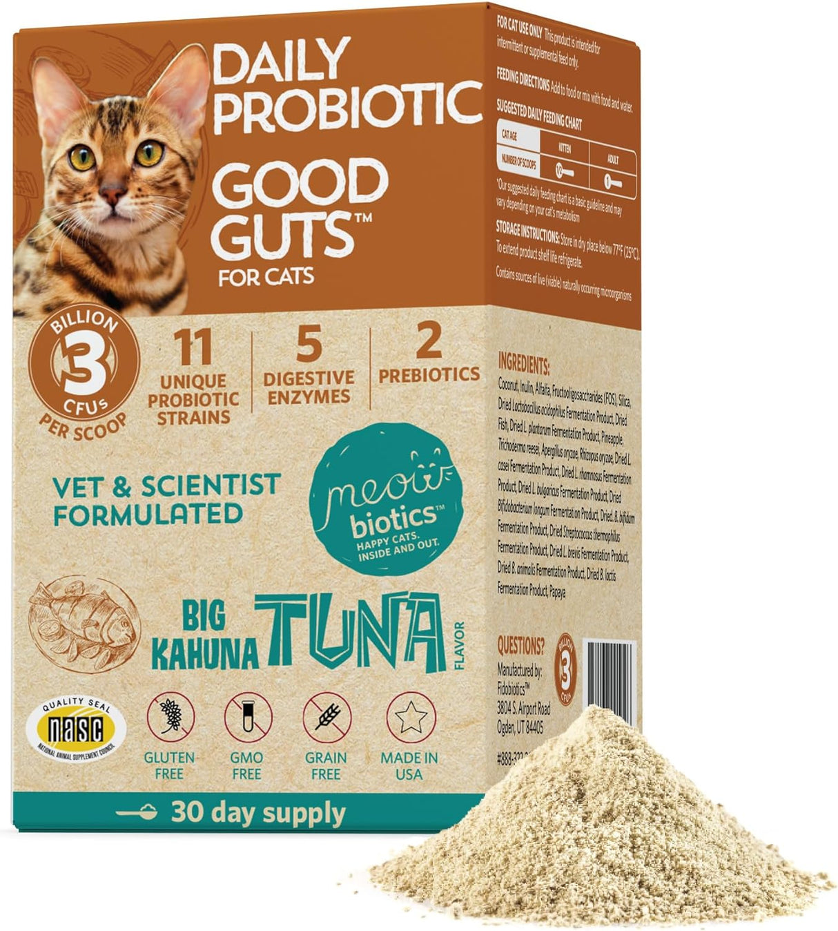 Meowbiotics Good Guts for Cats Probiotic Powder 30 Servicios