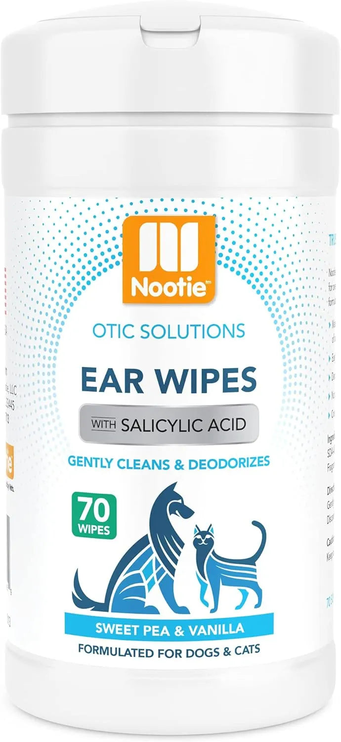 NOOTIE - Nootie Ear Wipes for Dogs & Cats with Salicylic Acid Sweet Pea & Vanilla Scent 70 Toallitas - The Red Vitamin MX - Cuidado Del Oído De Perros - {{ shop.shopifyCountryName }}