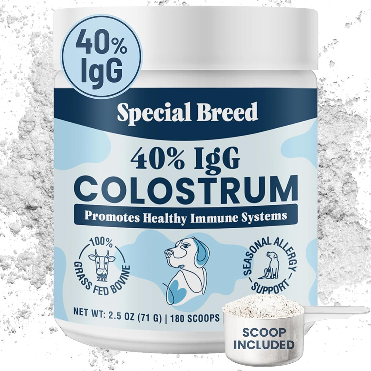 Special Breed 40% IgG Grass Fed Colostrum for Dogs 71Gr.