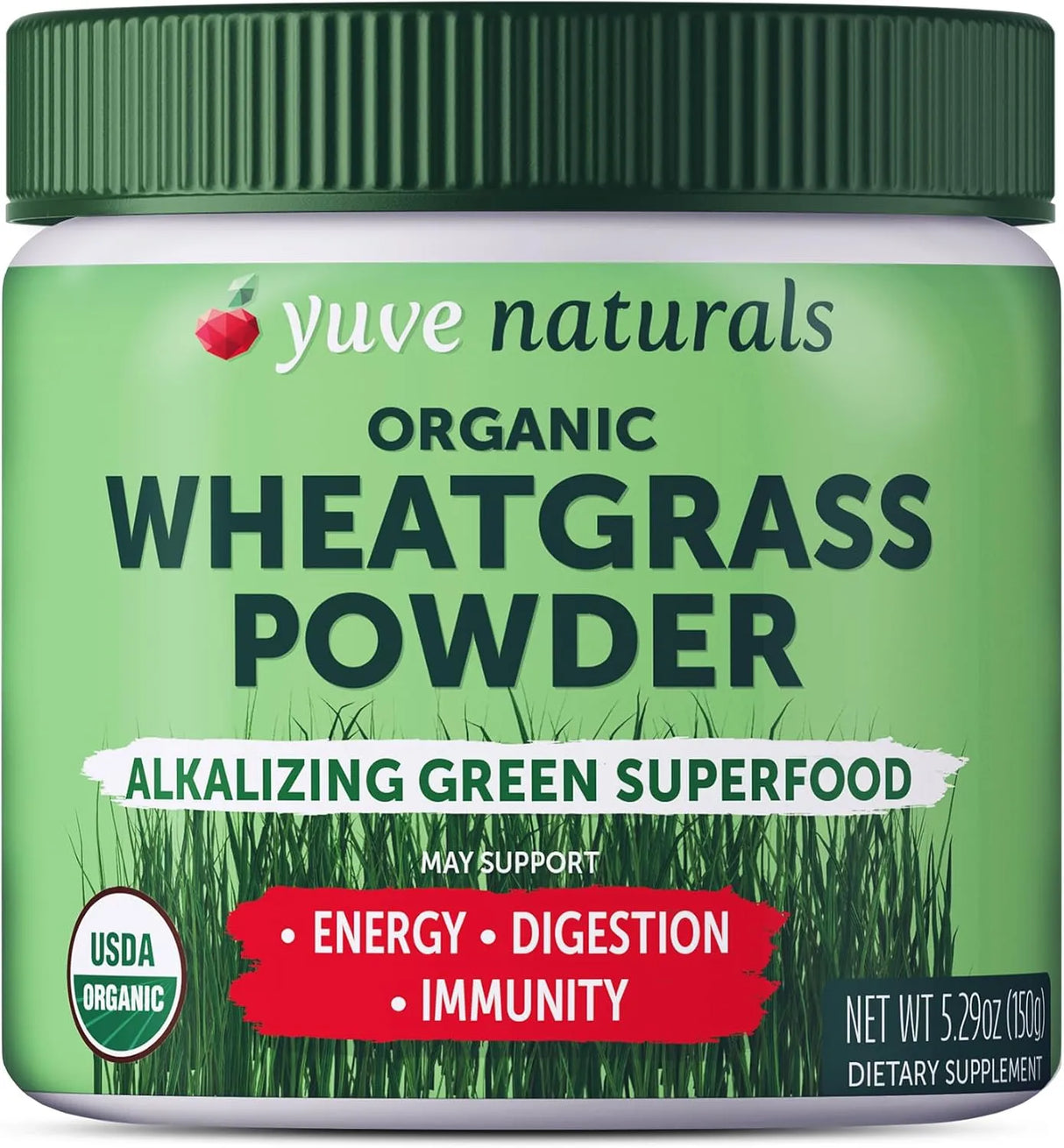 YUVE NATURALS - Yuve USDA Organic Wheatgrass Powder 150Gr. - The Red Vitamin MX - Suplementos Alimenticios - {{ shop.shopifyCountryName }}