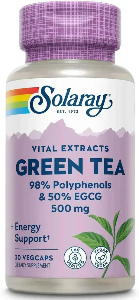SOLARAY - SOLARAY Green Tea Leaf Extract 500Mg. 30 Capsulas - The Red Vitamin MX - Suplementos Alimenticios - {{ shop.shopifyCountryName }}