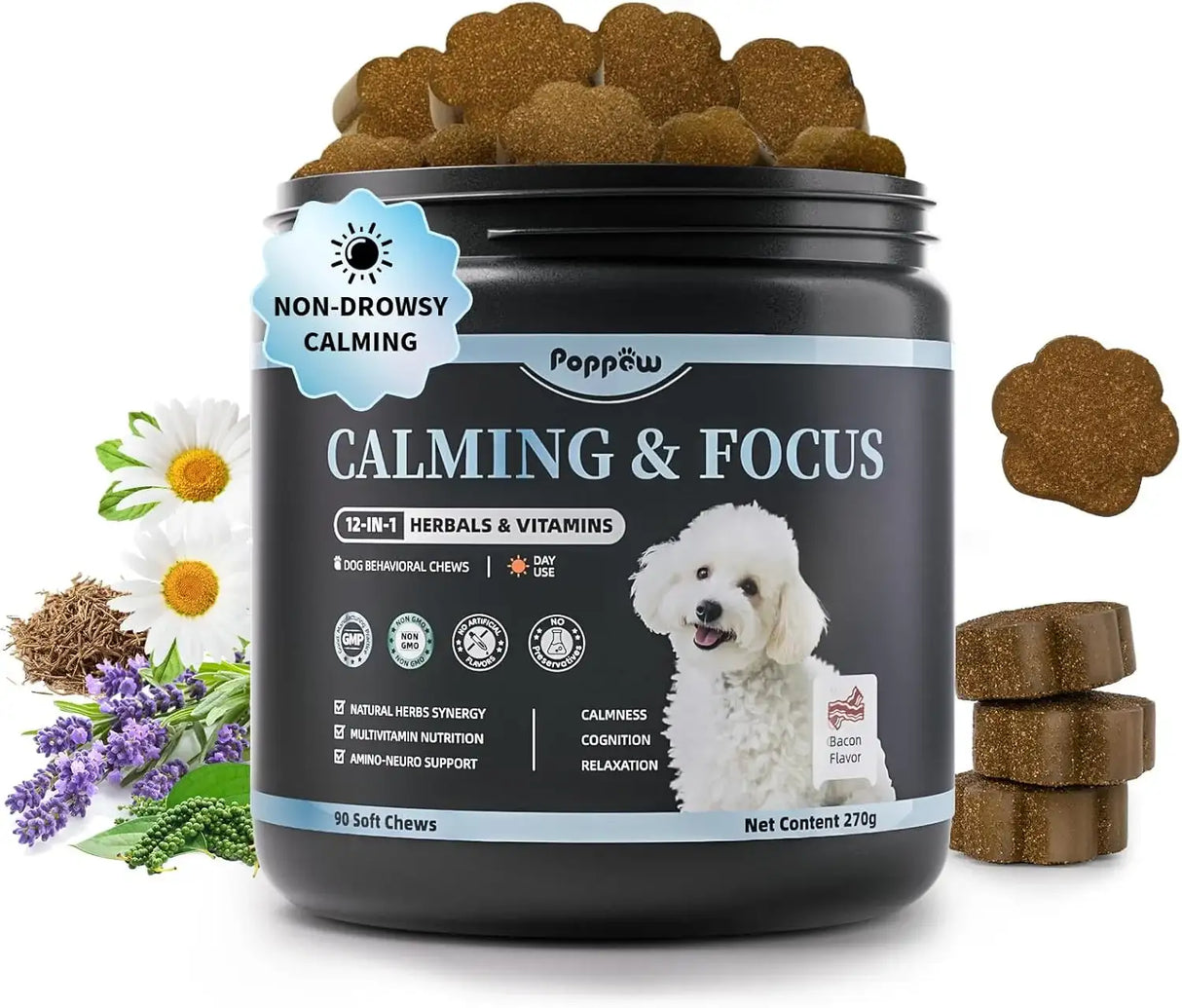 POPPAW - POPPAW Calming Chews for Dogs Bacon 90 Masticables - The Red Vitamin MX - Relajantes Para Perros - {{ shop.shopifyCountryName }}