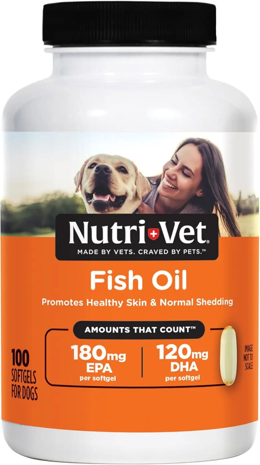 NUTRI-VET - Nutri-Vet Fish Oil Supplement for Dogs 100 Capsulas Blandas - The Red Vitamin MX - Aceite De Pescado Para Perros - {{ shop.shopifyCountryName }}