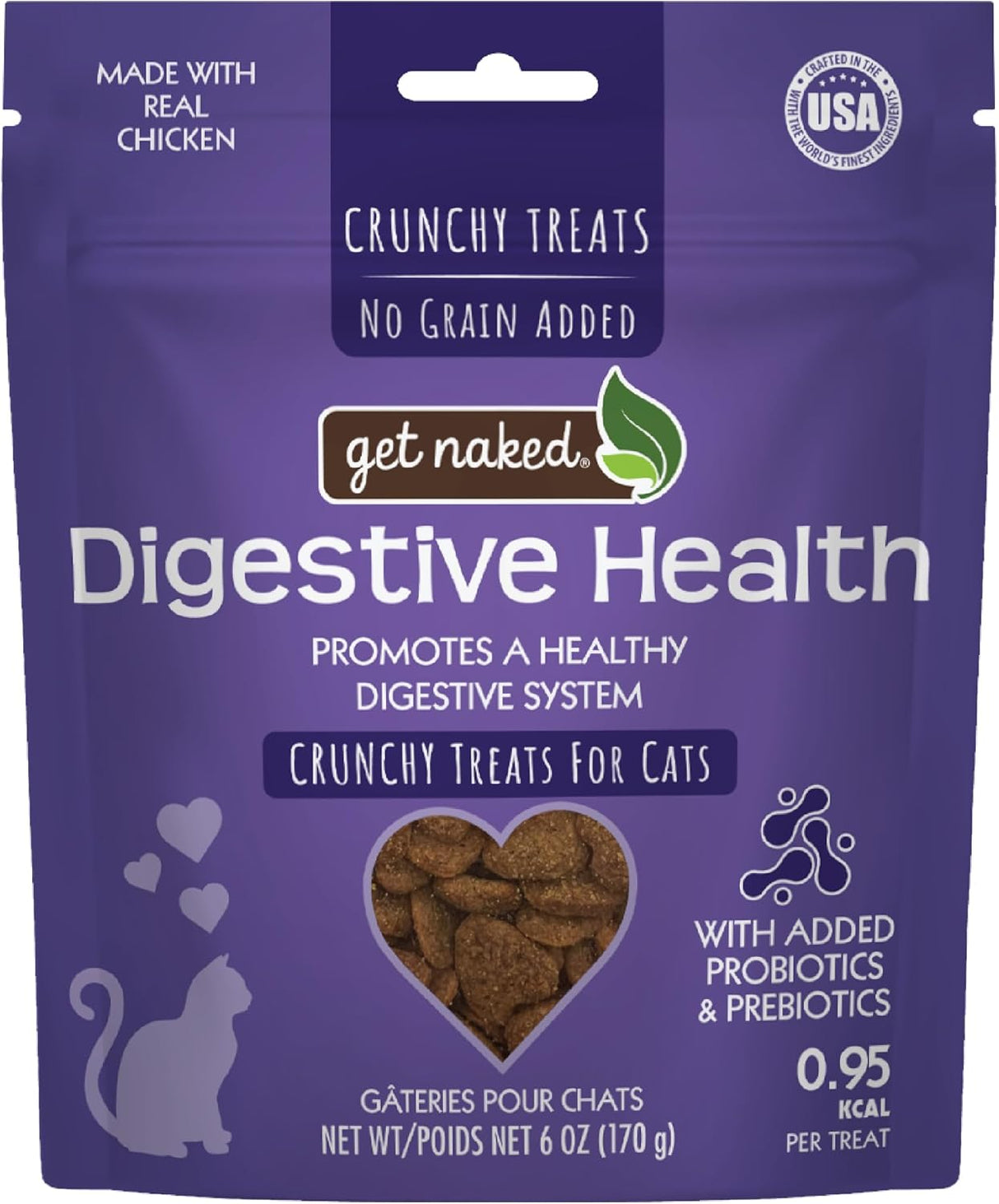Get Naked Digestive Health Crunchy Cat Treats Chicken Flavor 170Gr.