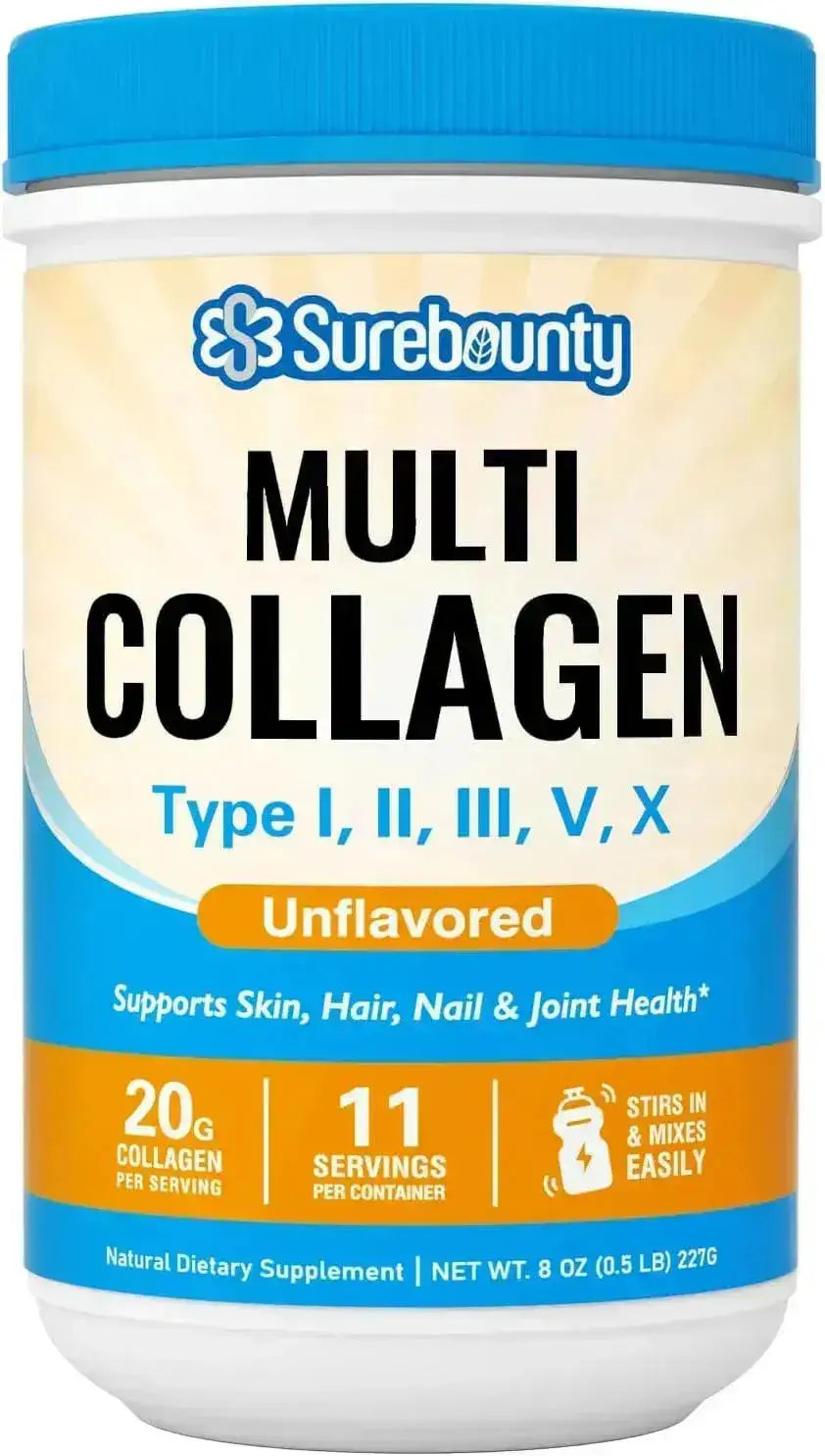 SUREBOUNTY - Surebounty Multi Collagen Powder 227Gr. - The Red Vitamin MX - Suplementos Alimenticios - {{ shop.shopifyCountryName }}