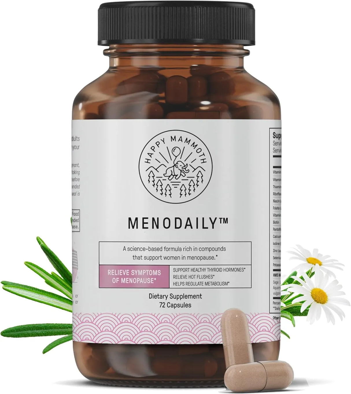 HAPPY MAMMOTH - Happy Mammoth Meno Daily Menopause Vitamins 72 Capsulas - The Red Vitamin MX - Suplementos Alimenticios - {{ shop.shopifyCountryName }}