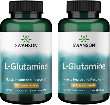 SWANSON - Swanson L-Glutamine 500Mg. 100 Capsulas 2 Pack - The Red Vitamin MX - Suplementos Alimenticios - {{ shop.shopifyCountryName }}