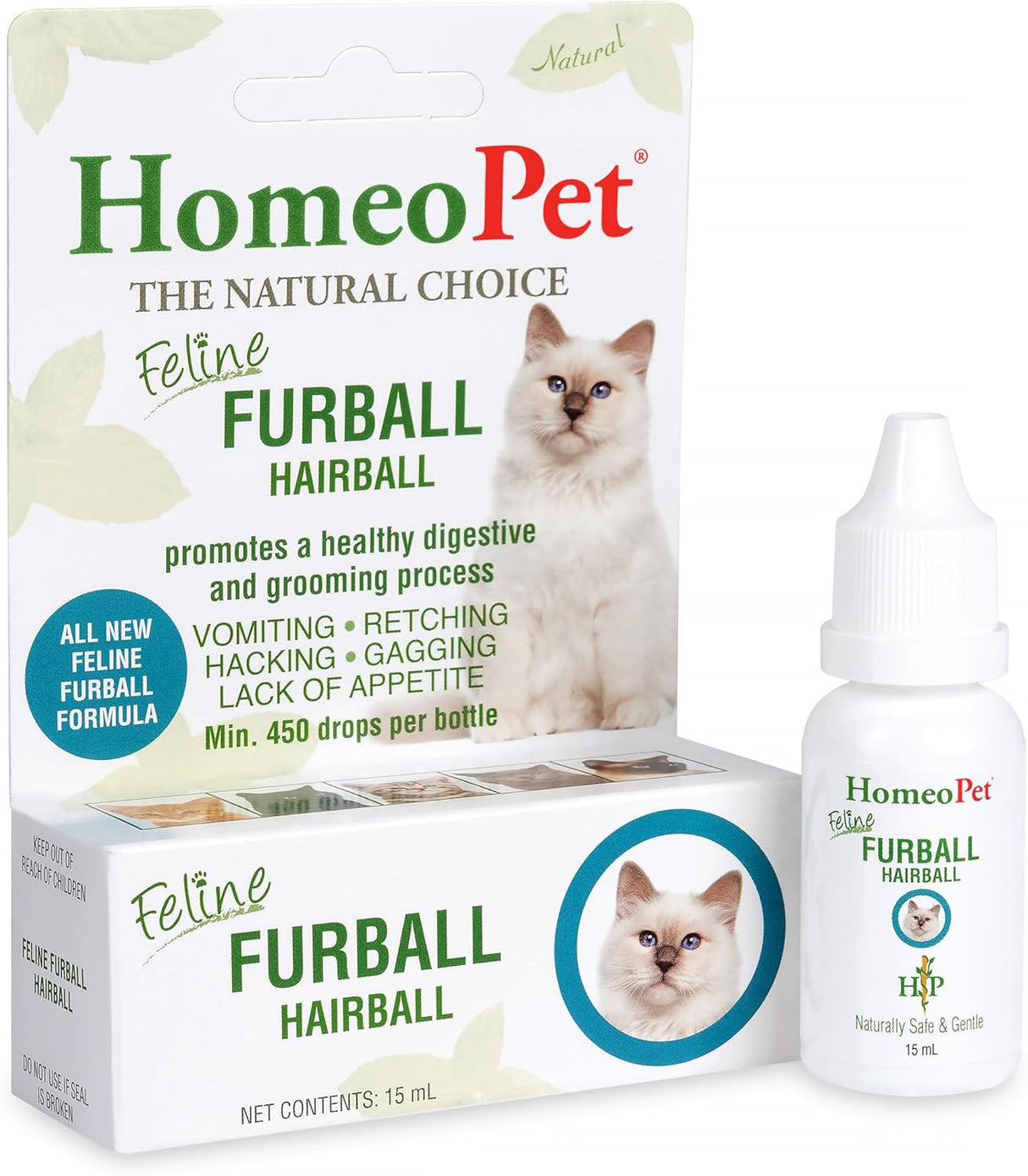 HomeoPet Feline Furball Natural Pet Medicine 15Ml.
