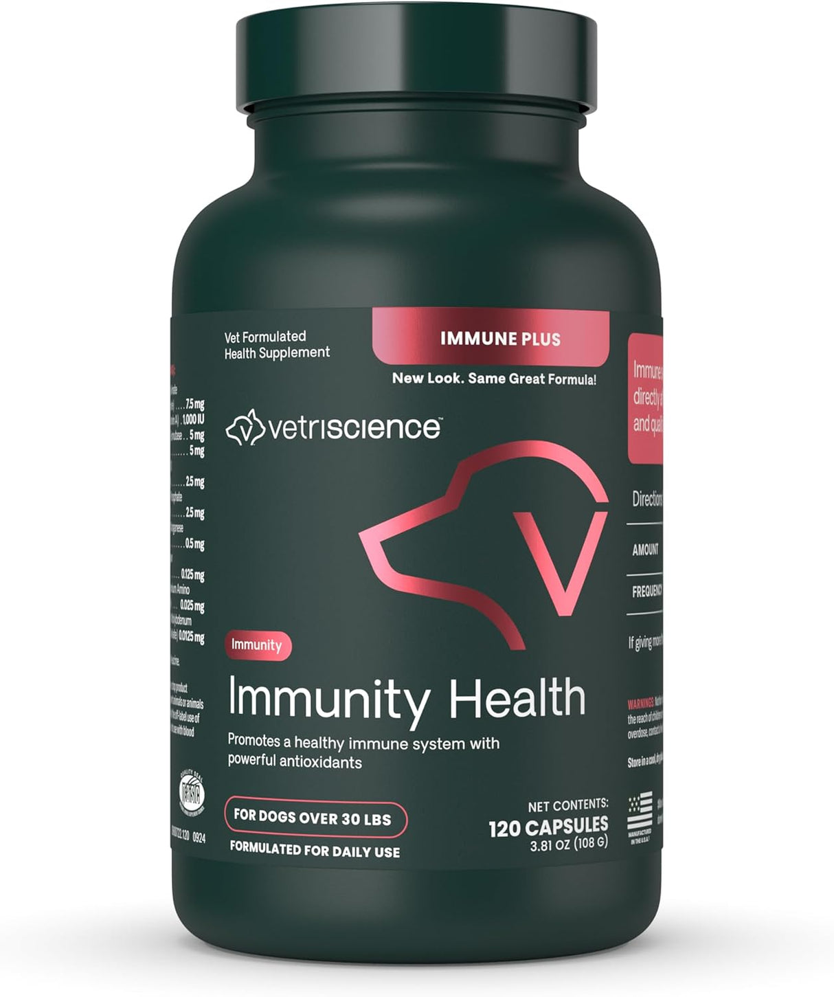 VetriScience Immunity Health Easy-Open Capsules 120 Capsulas