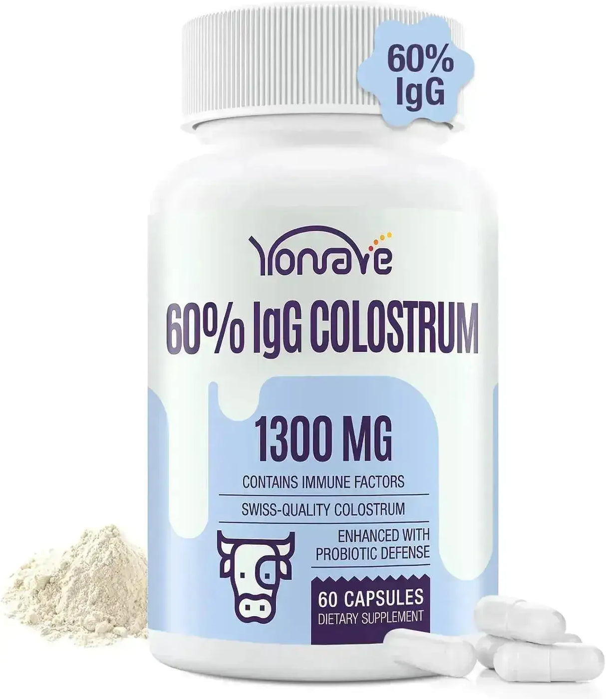 YONRAVE - Yonrave Bovine Colostrum 1300Mg. 60 Capsulas - The Red Vitamin MX - Suplementos Alimenticios - {{ shop.shopifyCountryName }}