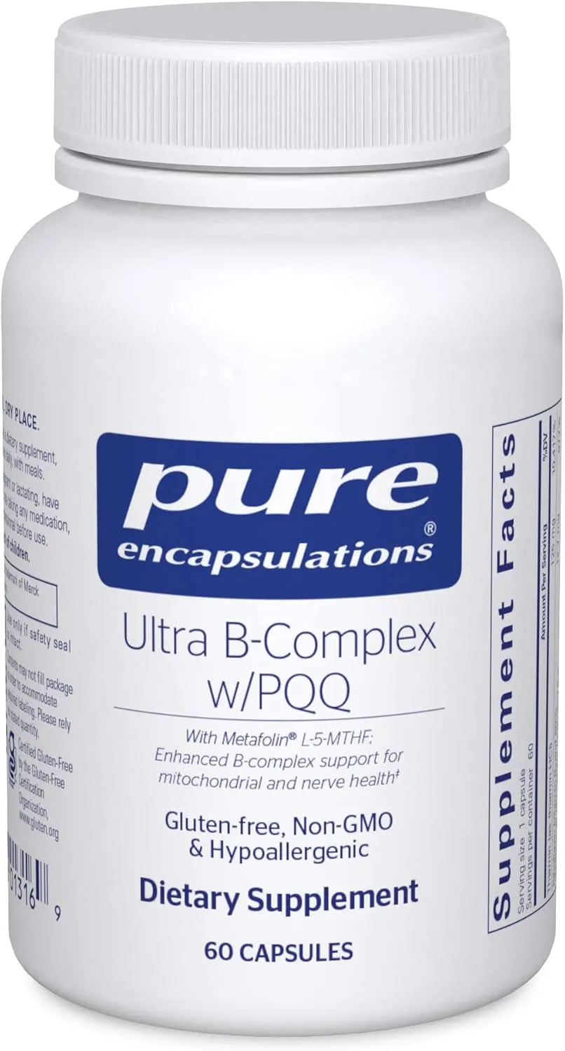 PURE ENCAPSULATIONS - Pure Encapsulations Ultra B-Complex with PQQ 60 Capsulas - The Red Vitamin MX - Suplementos Alimenticios - {{ shop.shopifyCountryName }}