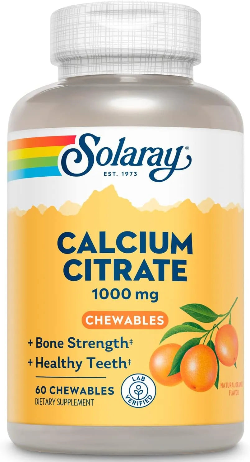 SOLARAY - Solaray Calcium Citrate 1000Mg. Natural Orange Flavor 60 Masticables - The Red Vitamin MX - Suplementos Alimenticios - {{ shop.shopifyCountryName }}