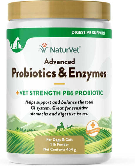 NATURVET - NaturVet Advanced Probiotics & Enzymes 454Gr. - The Red Vitamin MX - Probióticos Para Perros - {{ shop.shopifyCountryName }}