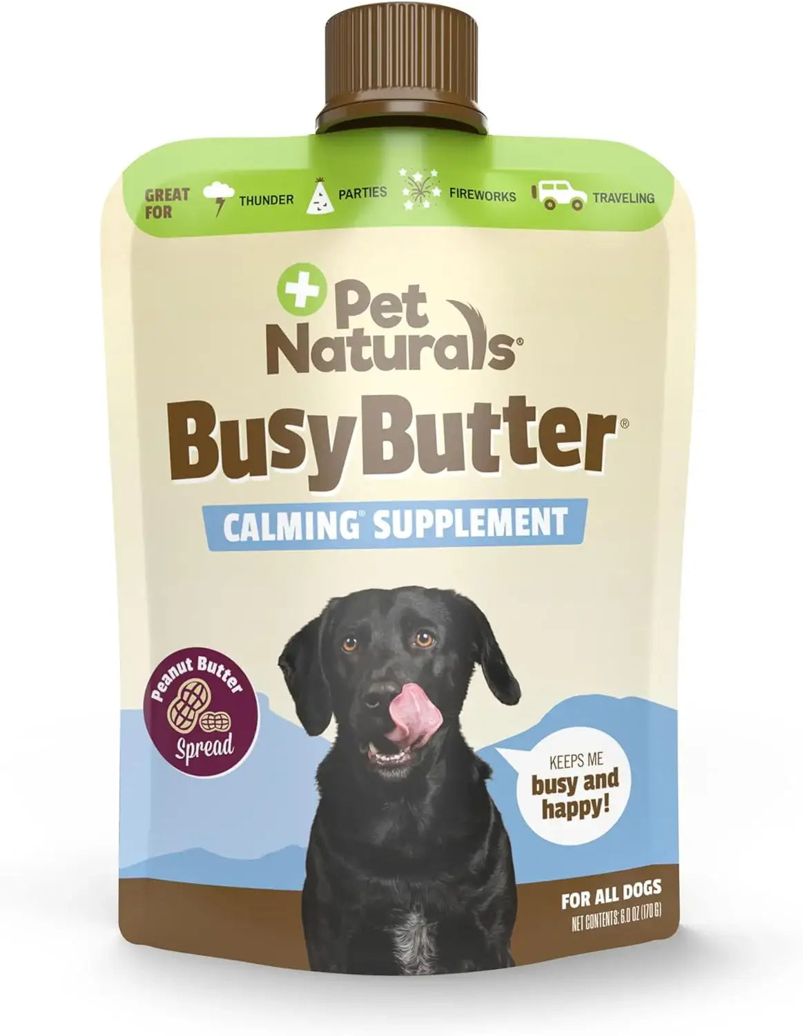 PET NATURALS - Pet Naturals BusyButter Easy Squeeze Calming Peanut Butter for Dogs 170Gr. - The Red Vitamin MX - Relajantes Para Perros - {{ shop.shopifyCountryName }}
