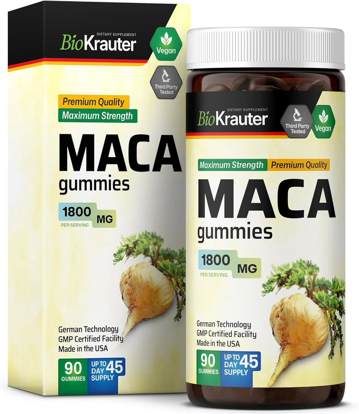 BIOKRAUTER - BIO KRAUTER Maca Root Gummies 1800Mg. 90 Gomitas - The Red Vitamin MX - Suplementos Alimenticios - {{ shop.shopifyCountryName }}