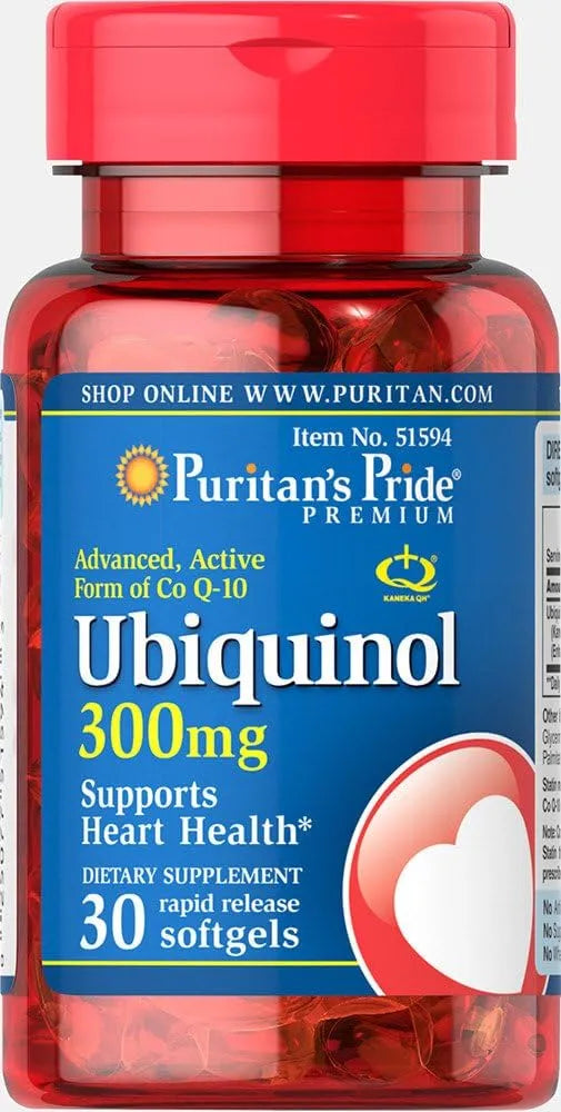 PURITAN'S PRIDE - Puritan's Pride Ubiquinol 300Mg. 30 Capsulas Blandas - The Red Vitamin MX - Suplementos Alimenticios - {{ shop.shopifyCountryName }}