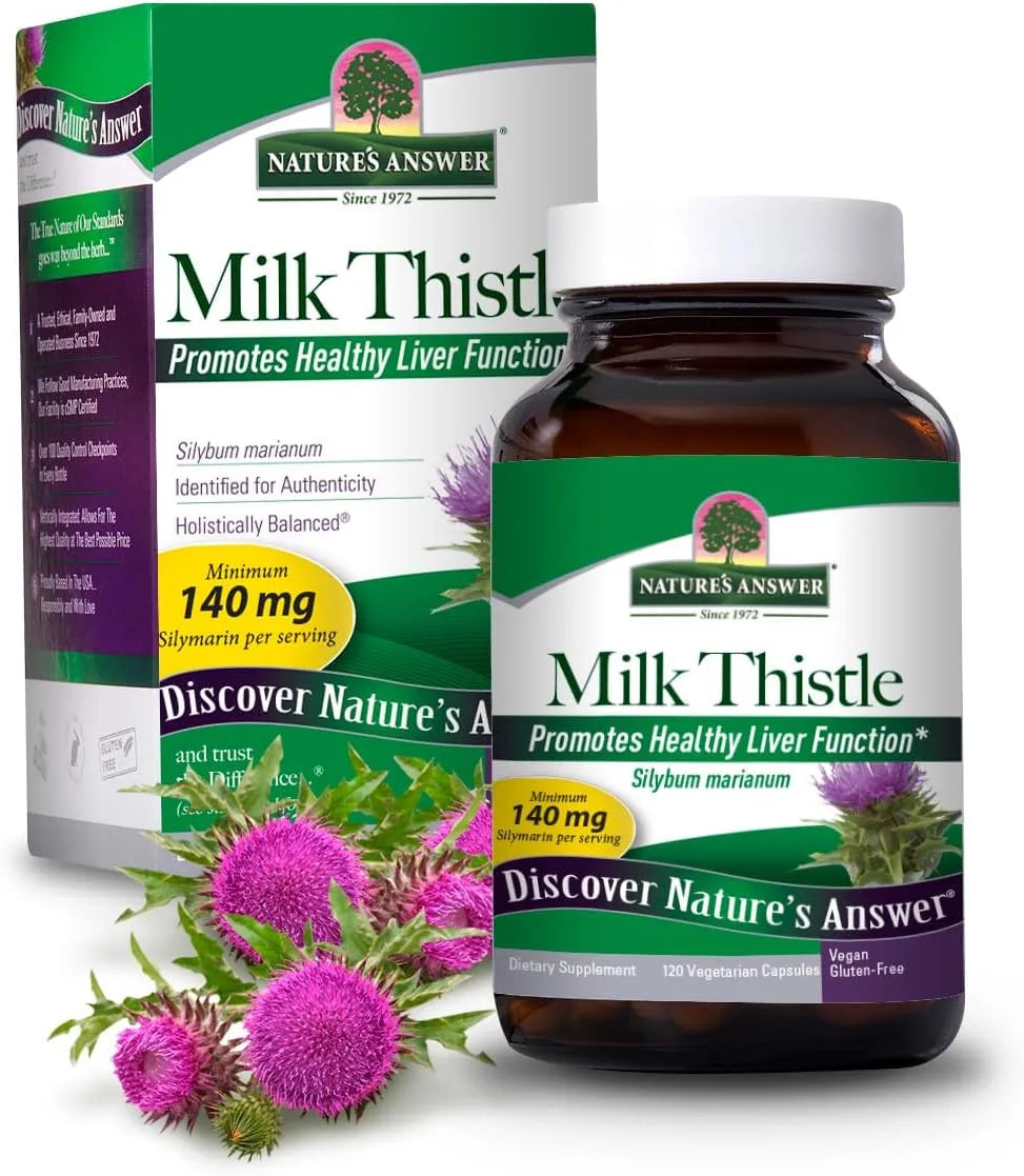 NATURE´S ANSWER - Nature's Answer Milk Thistle 120 Capsulas - The Red Vitamin MX - Suplementos Alimenticios - {{ shop.shopifyCountryName }}