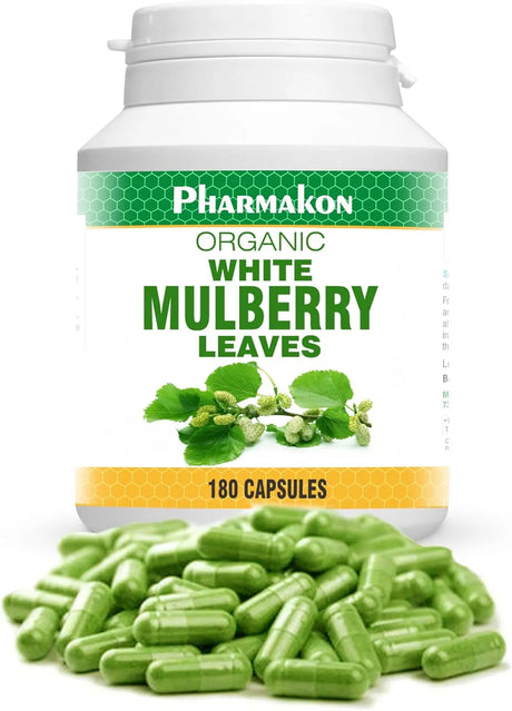 PHARMAKON - PHARMAKON Organic White Mulberry Leaf 180 Capsulas - The Red Vitamin MX - Suplementos Alimenticios - {{ shop.shopifyCountryName }}