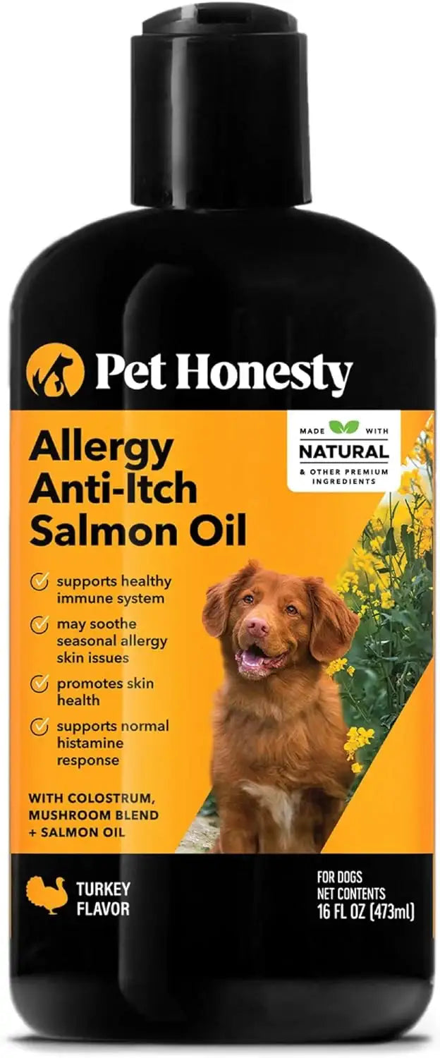 PET HONESTY - Pet Honesty Dog Allergy Relief Salmon Oil for Seasonal Itch Relief for Dogs 16 Fl.Oz. - The Red Vitamin MX - Remedios Para La Picazón De Perros - {{ shop.shopifyCountryName }}
