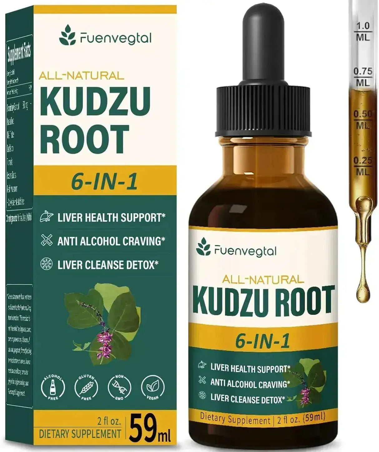 FUENVEGTAL - Fuenvegtal Kudzu Root Drops 2 Fl.Oz. - The Red Vitamin MX - Suplementos Alimenticios - {{ shop.shopifyCountryName }}
