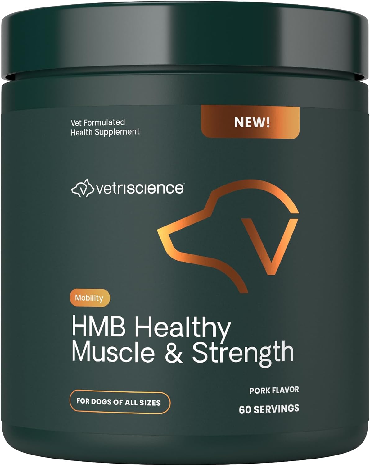 VetriScience HMB Healthy Muscle & Strength Supplement for Dogs Powder 60 Servicios