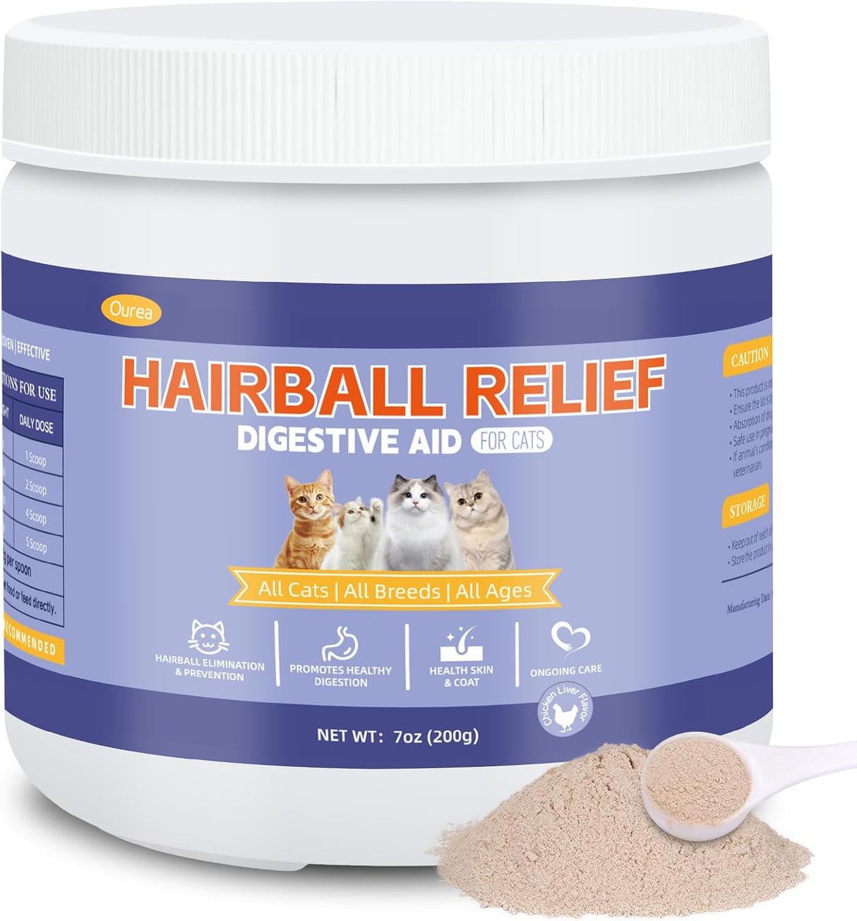 Ourea Hairball Treatment for Cats 200Gr.