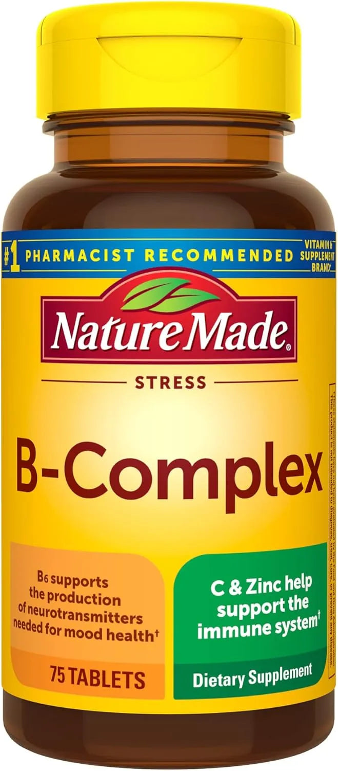 NATURE MADE - Nature Made Stress B Complex 75 Tabletas - The Red Vitamin MX - Suplementos Alimenticios - {{ shop.shopifyCountryName }}