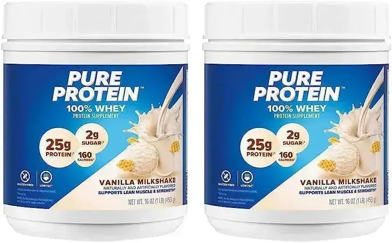 PURE PROTEIN - Pure Protein Powder Whey High Protein Vanilla Cream 453Gr. 2 Pack - The Red Vitamin MX - Suplementos Alimenticios - {{ shop.shopifyCountryName }}