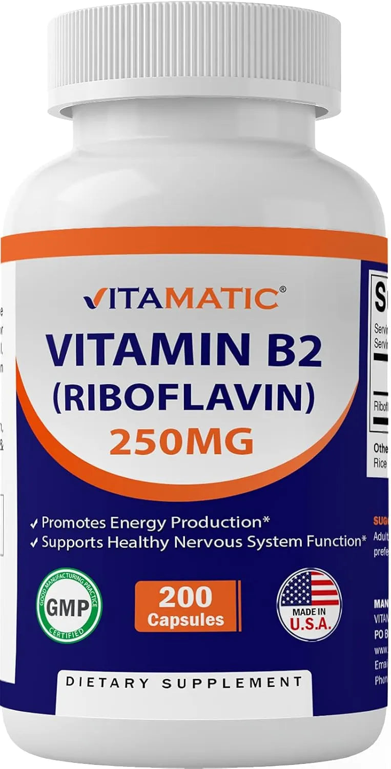 VITAMATIC - Vitamatic Vitamin B2 250Mg. 200 Capsulas - The Red Vitamin MX - Suplementos Alimenticios - {{ shop.shopifyCountryName }}