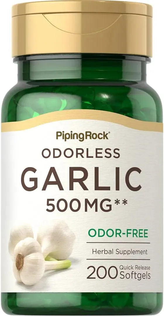PIPING ROCK - Piping Rock Odorless Garlic 500Mg. 200 Capsulas Blandas - The Red Vitamin MX - Suplementos Alimenticios - {{ shop.shopifyCountryName }}