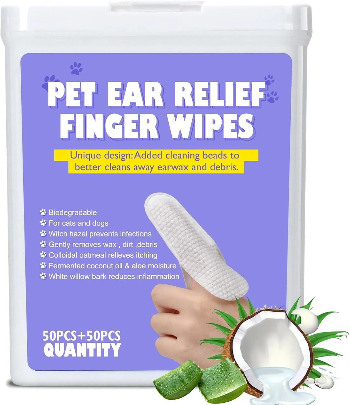 LISVEORY - Lisveory Pet Ear Cleaning Finger Wipes for Dogs & Cats 100 Toallitas - The Red Vitamin MX - Cuidado Del Oído De Perros - {{ shop.shopifyCountryName }}