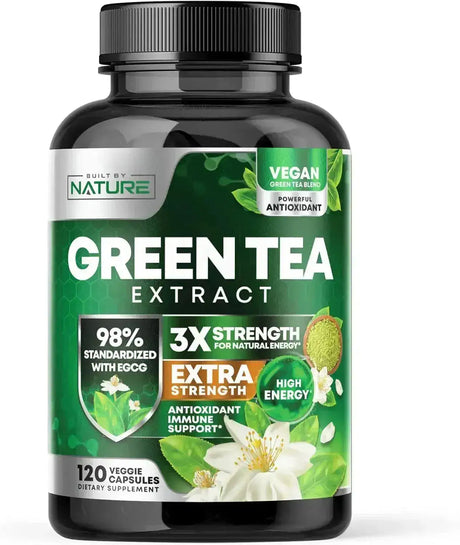BUILT BY NATURE - Built by Nature Green Tea Extract 120 Capsulas - The Red Vitamin MX - Suplementos Alimenticios - {{ shop.shopifyCountryName }}