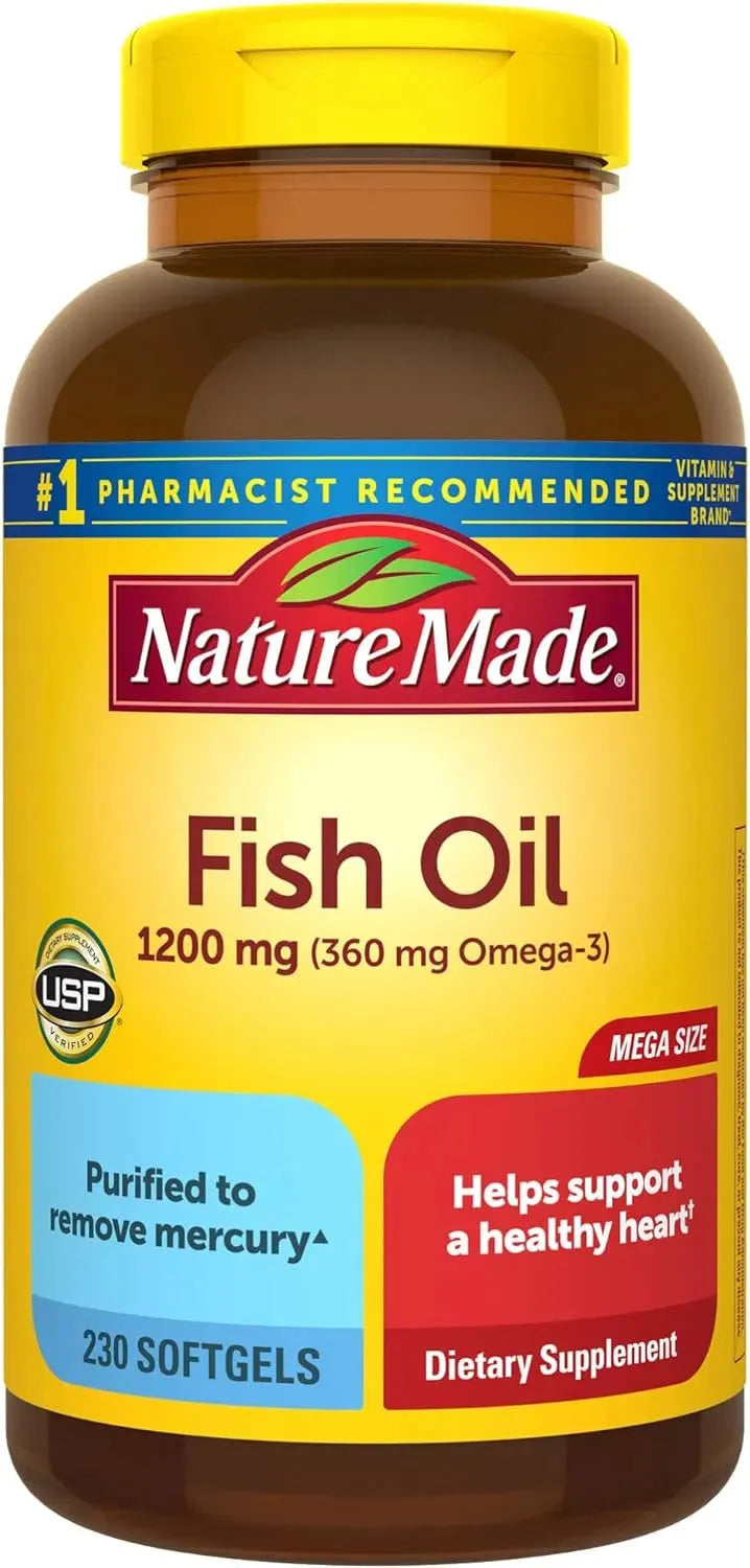 NATURE MADE - Nature Made Fish Oil 1200Mg. 230 Capsulas Blandas - The Red Vitamin MX - Suplementos Alimenticios - {{ shop.shopifyCountryName }}