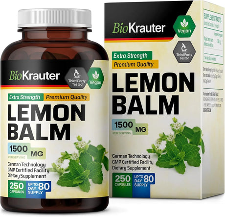BIOKRAUTER - BIO KRAUTER Lemon Balm 1500Mg. 250 Capsulas - The Red Vitamin MX - Suplementos Alimenticios - {{ shop.shopifyCountryName }}