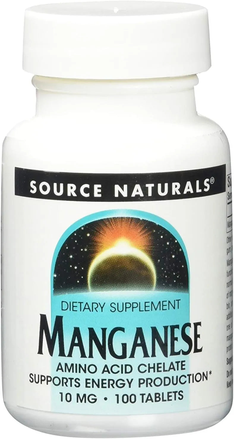SOURCE NATURALS - Source Naturals Manganese 100 Tabletas - The Red Vitamin MX - Suplementos Alimenticios - {{ shop.shopifyCountryName }}