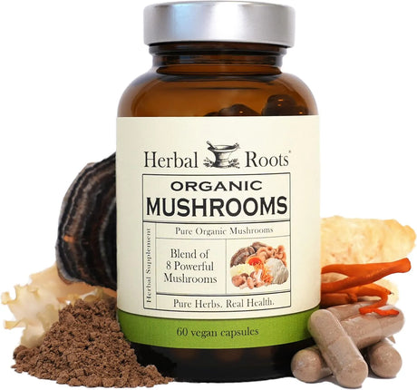 HERBAL ROOTS - Herbal Roots Organic Mushrooms 60 Capsulas - The Red Vitamin MX - Suplementos Alimenticios - {{ shop.shopifyCountryName }}